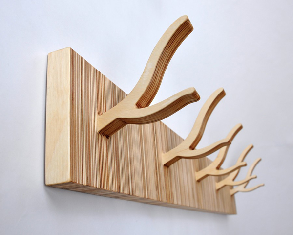 Sleek Wooden Wall Hooks For Coat Small Home Furniture