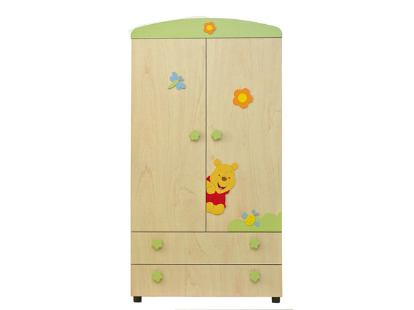 Winnie The Pooh Baby Furniture Wooden Cupboard Green Flower Hand